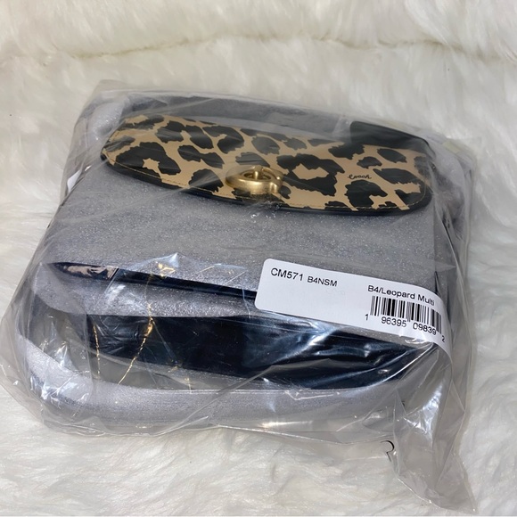 Coach Cassie Crossbody Bag 19 With Leopard Print New - Picture 13 of 16